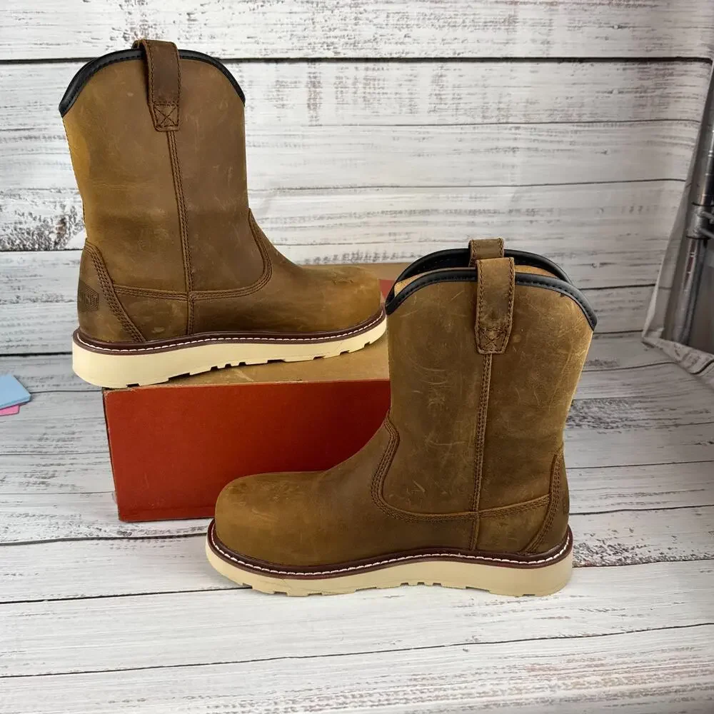 Brunt Bolduc Mens 7 D/E+ Comp Toe Waterproof Work Boots Brown